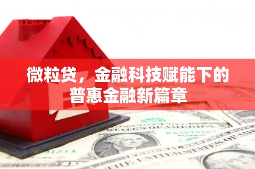 科尔沁微粒贷，金融科技赋能下的普惠金融新篇章
