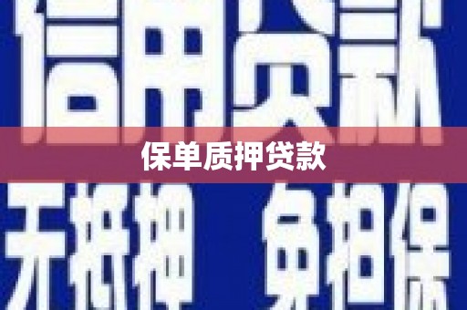 科尔沁保单质押贷款