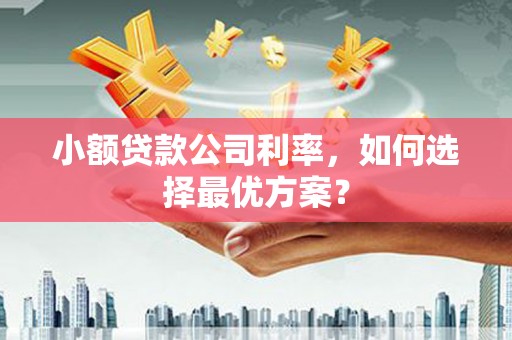 科尔沁小额贷款公司利率，如何选择最优方案？
