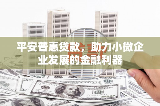 科尔沁平安普惠贷款，助力小微企业发展的金融利器