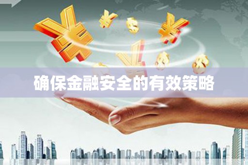 科尔沁确保金融安全的有效策略